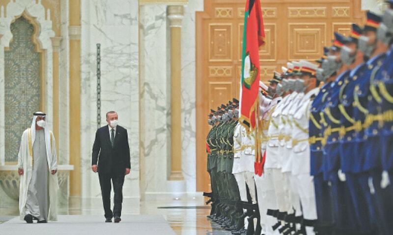 President Erdogan of Turkey pays an official visit to United Arab Emirates