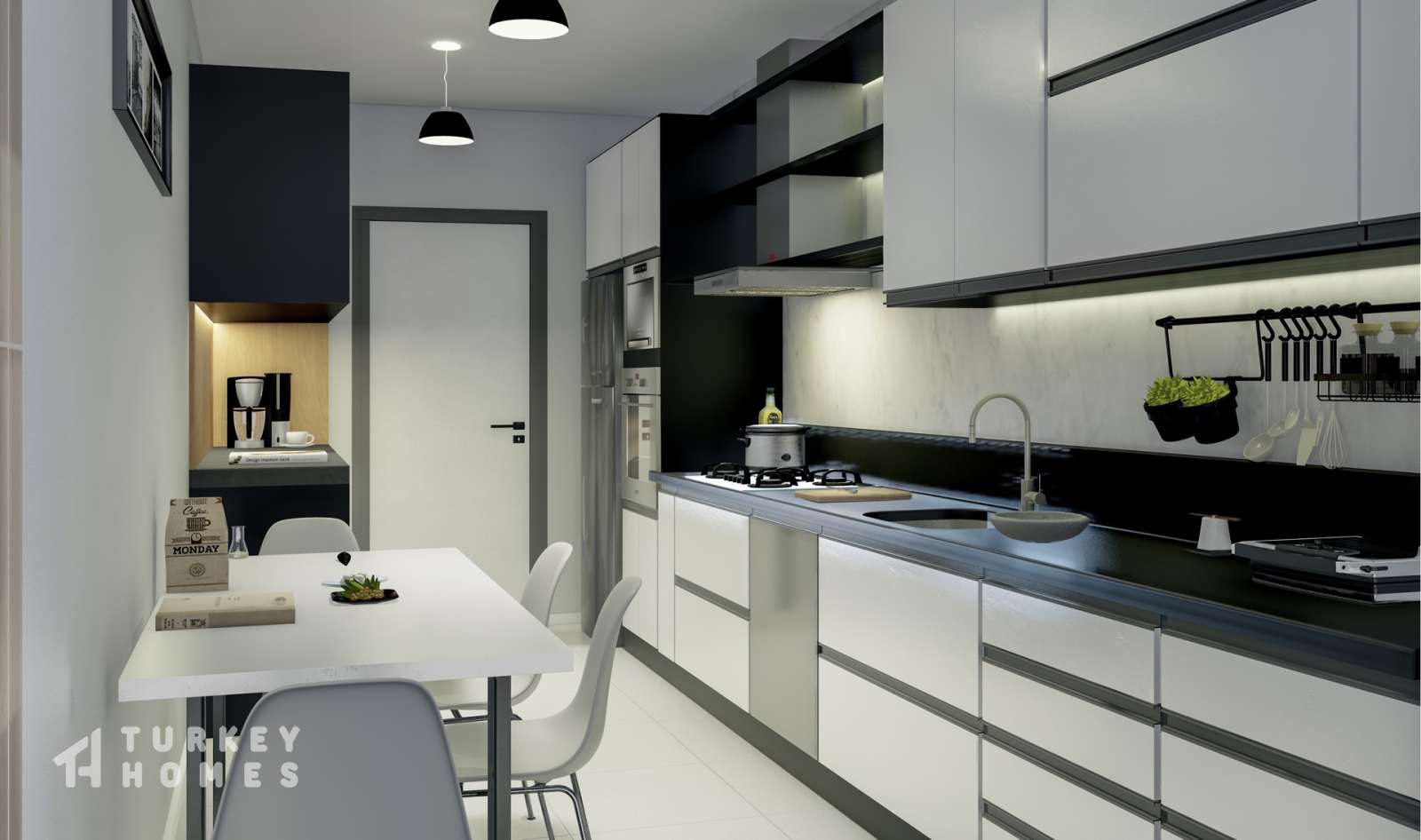 Bursa Luxury Apartments - Nilufer - Modern fitted kitchens