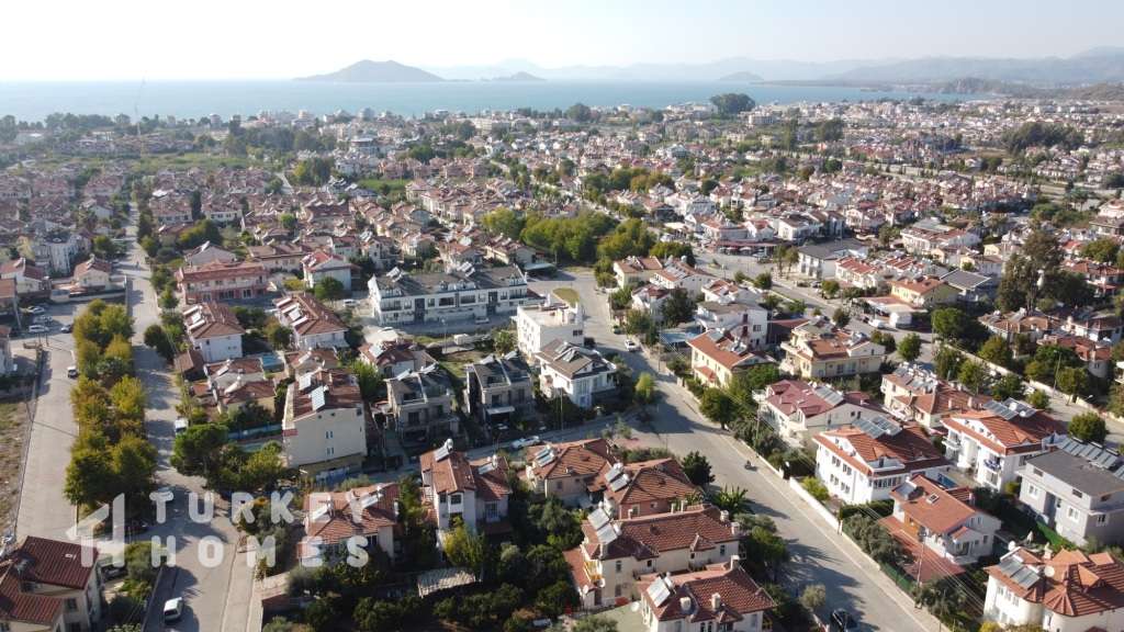Semi-detached Villa in Calis- Neighbourhood Aerial View