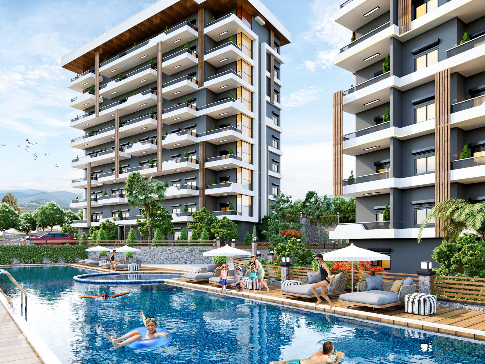 Off-Plan Alanya Apartments- Communal Pool