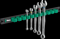 9641 Magnetic rail 6003 Joker 2 Ring spanner set, 5&nbsp;pieces